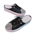 Ameise Sarah Leather Bling Slides Black Shoes Global Free Style 36