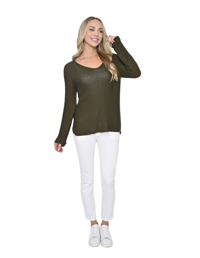 Cara Weave Top Olive - Global Free Style