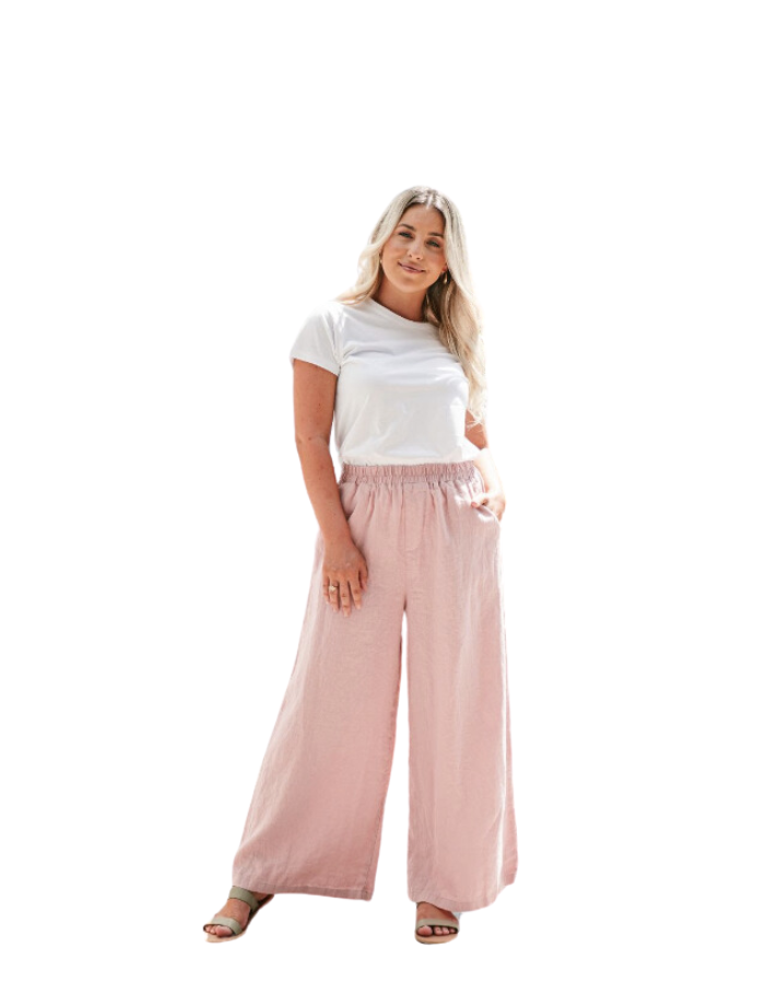 Rosewater Linen Pants - Global Free Style