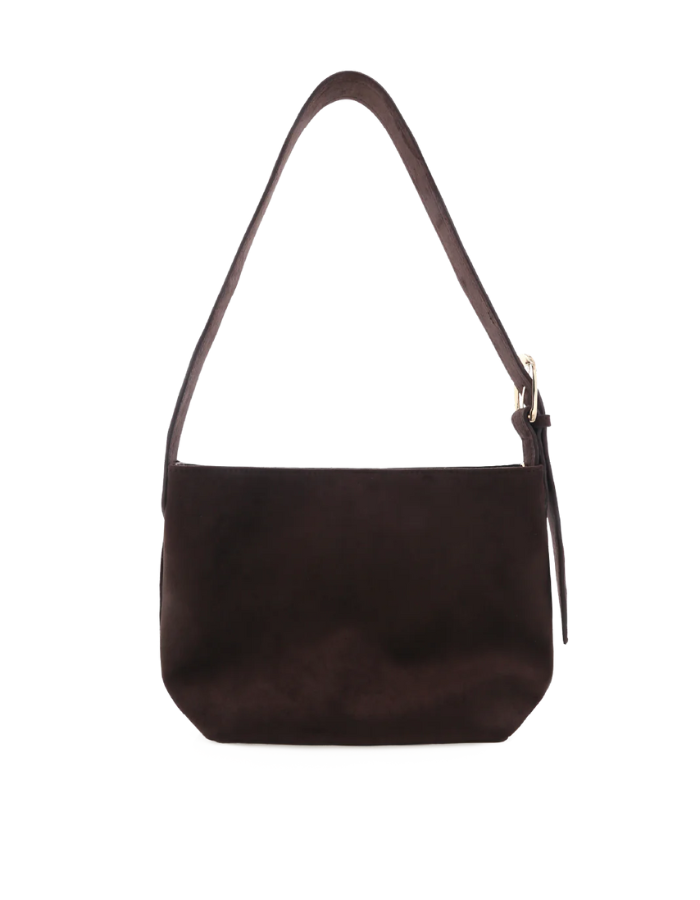 Freya Shoulder Bag Dark Cacao Suede Bags and Purses Billini
