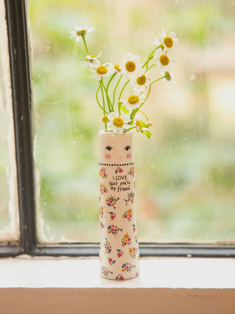 Folk Friend Bud Vase I Love Friend Gifts and Accessories Natural Life