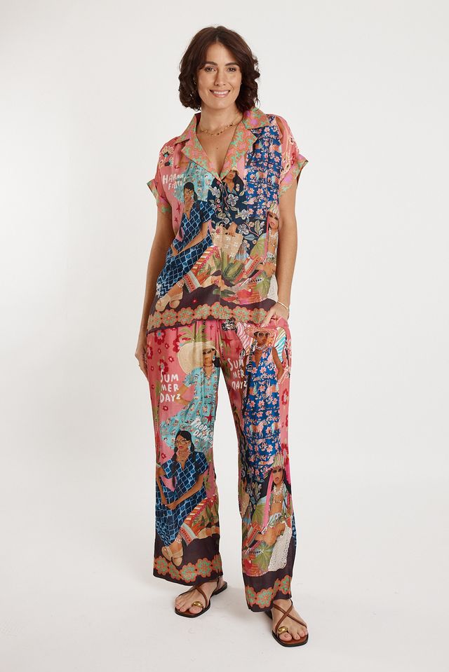 Fiesta Shirt Print Tops Lula Soul