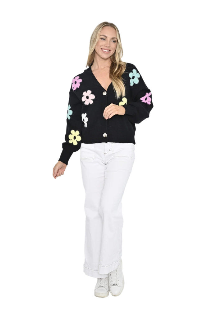 Daisy Cardigan Black Jackets New u Collection SM(6-10)