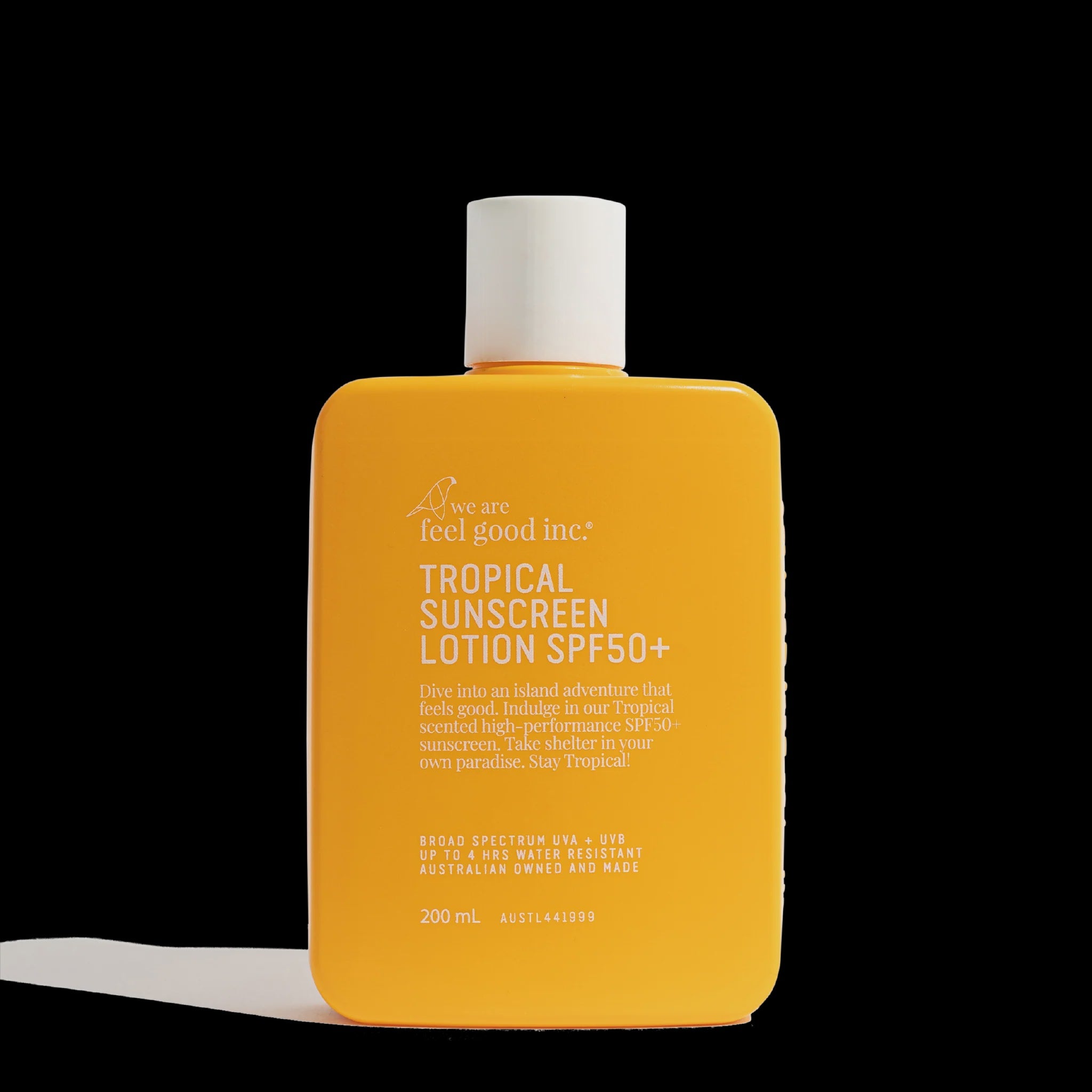 Tropical Sunscreen Lotion SPF50+ 200ml Body we are feel good inc