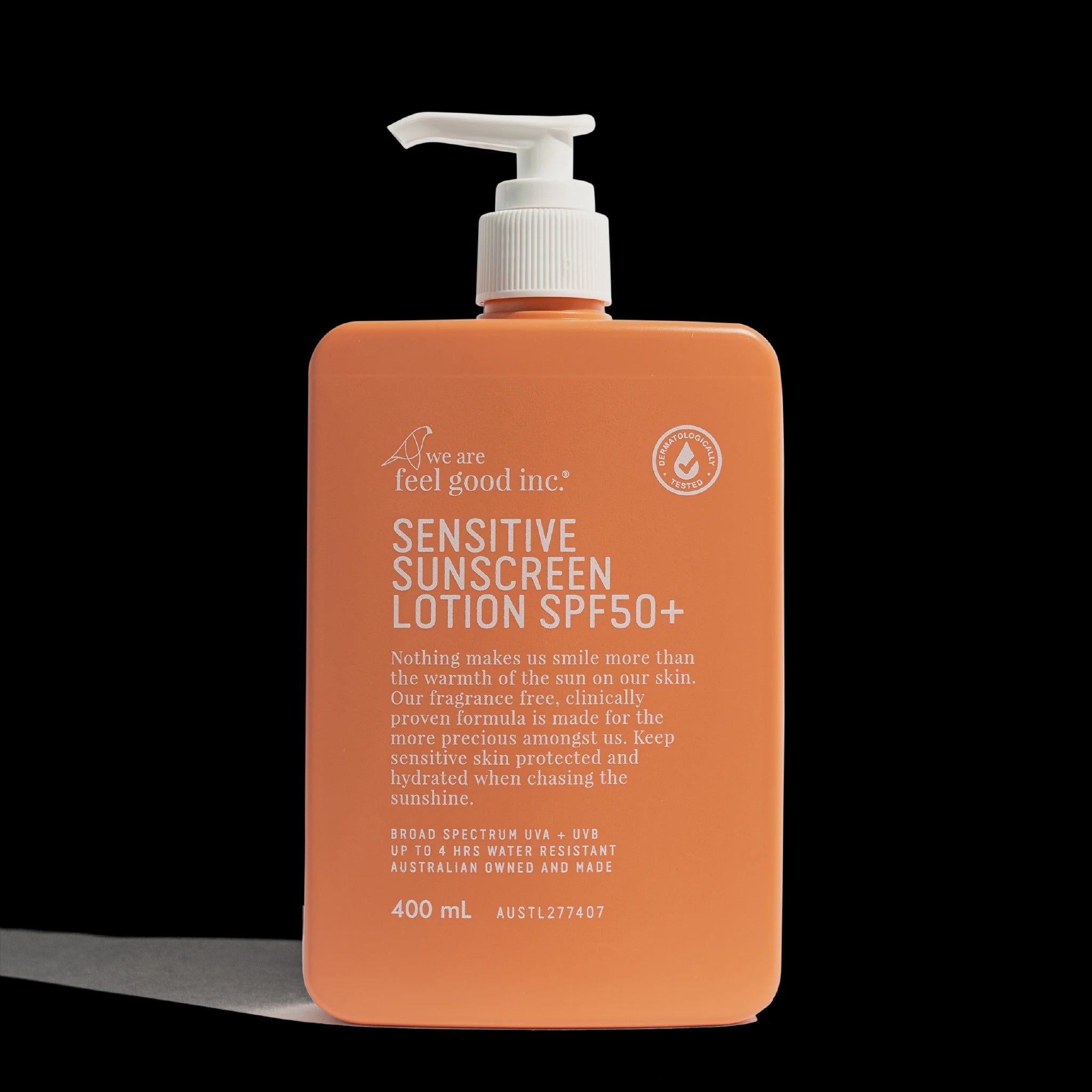 We Are Feel Good Inc Sensitive Sunscreen SPF 50+ - 400ml Body we are feel good inc