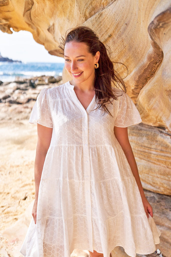 Elissa Dress White - Global Free Style