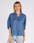 Aurora Top Denim Blue Tops Worthier