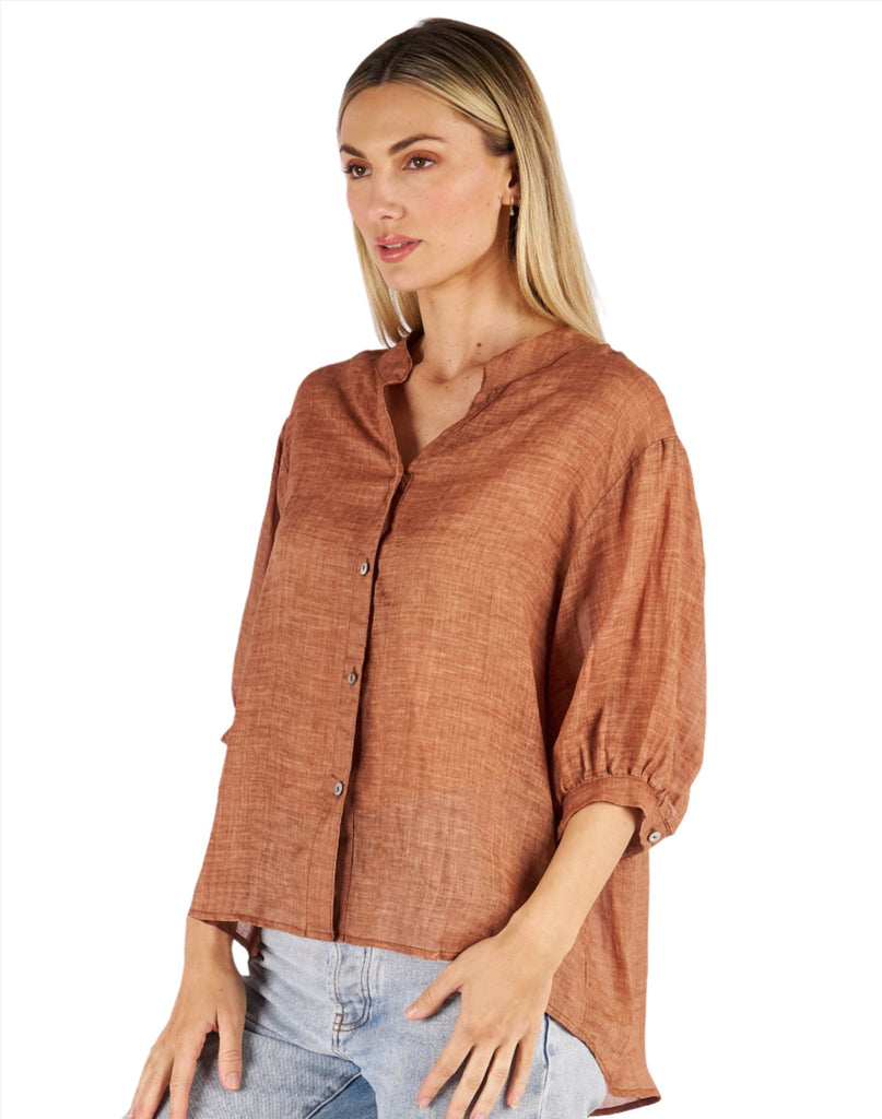 Aurora Top Terracotta Tops Worthier   