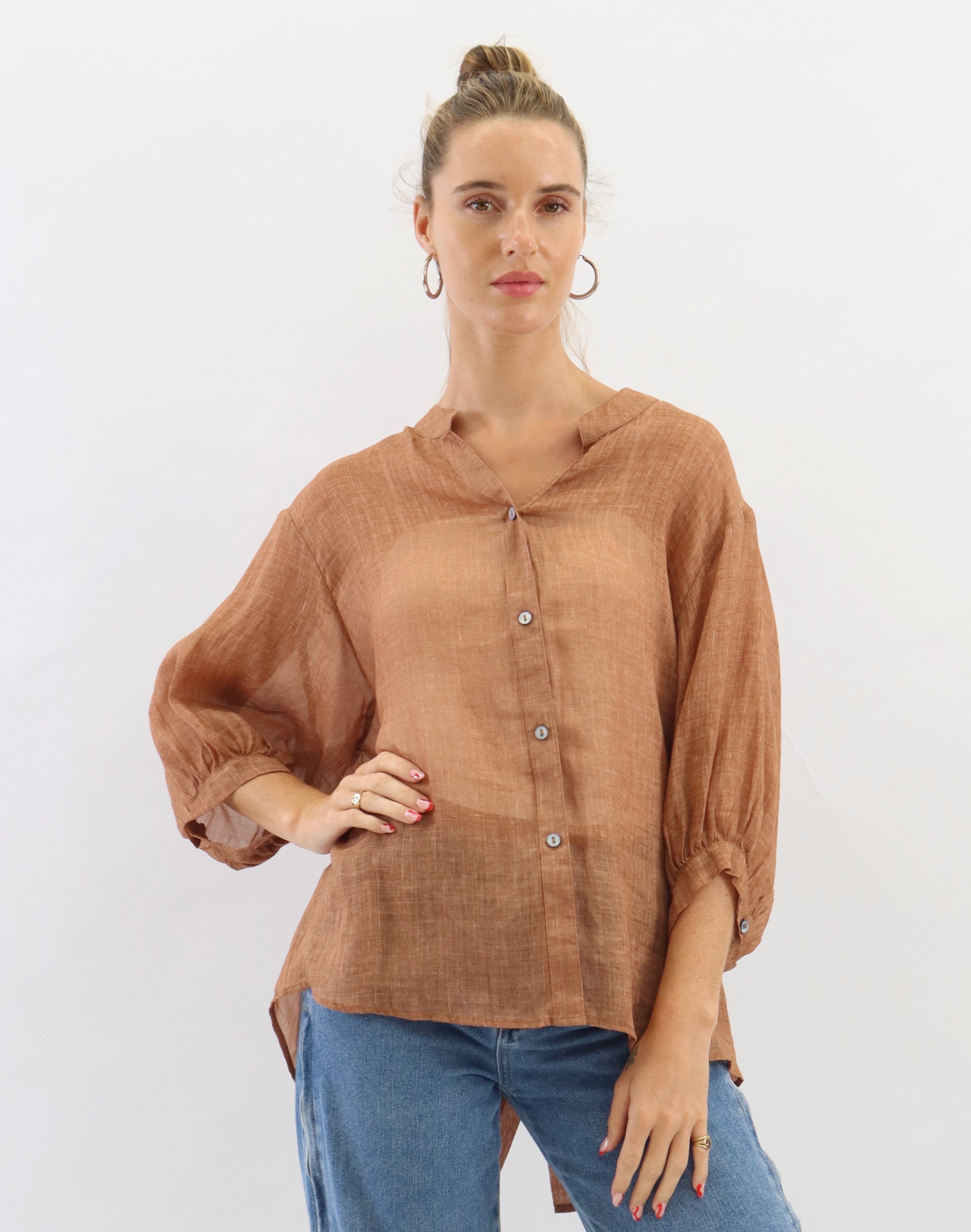 Aurora Top Terracotta Tops Worthier