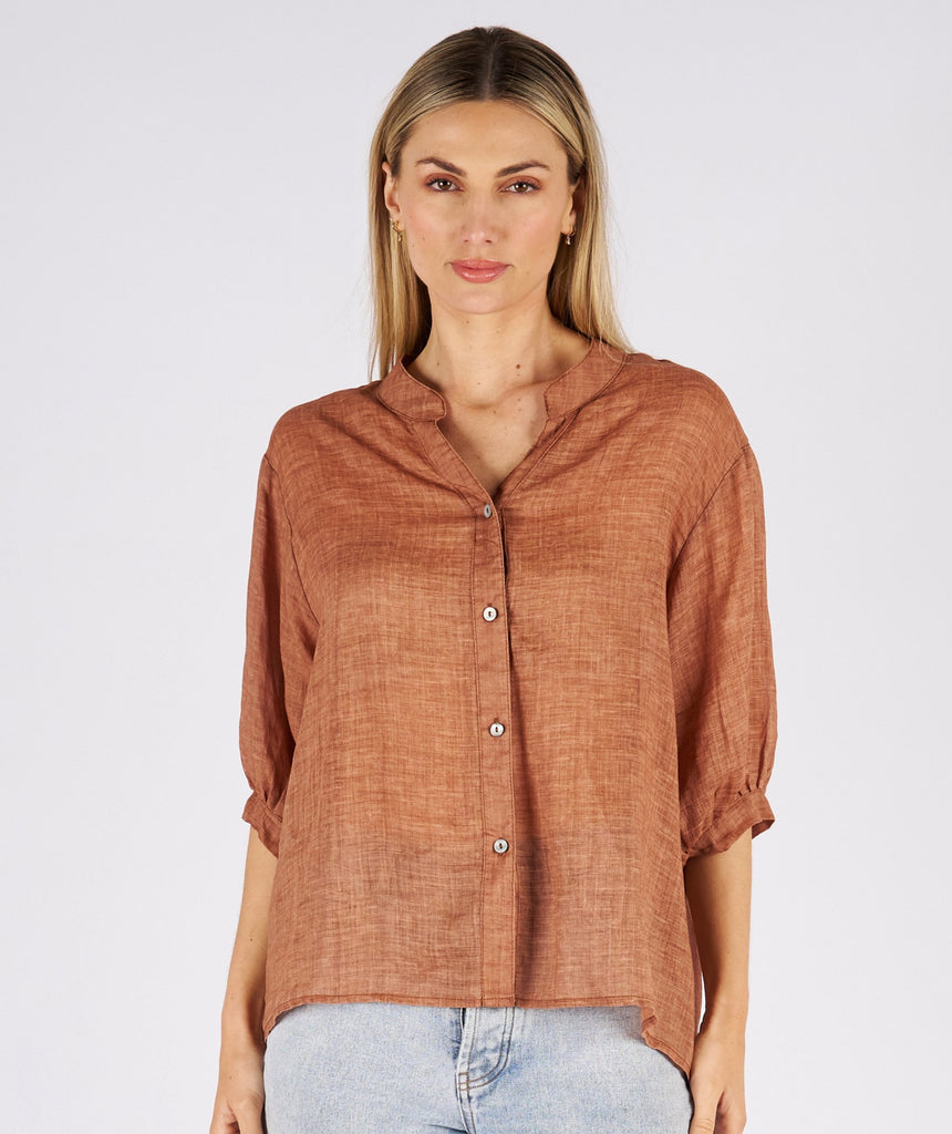 Aurora Top Terracotta Tops Worthier   