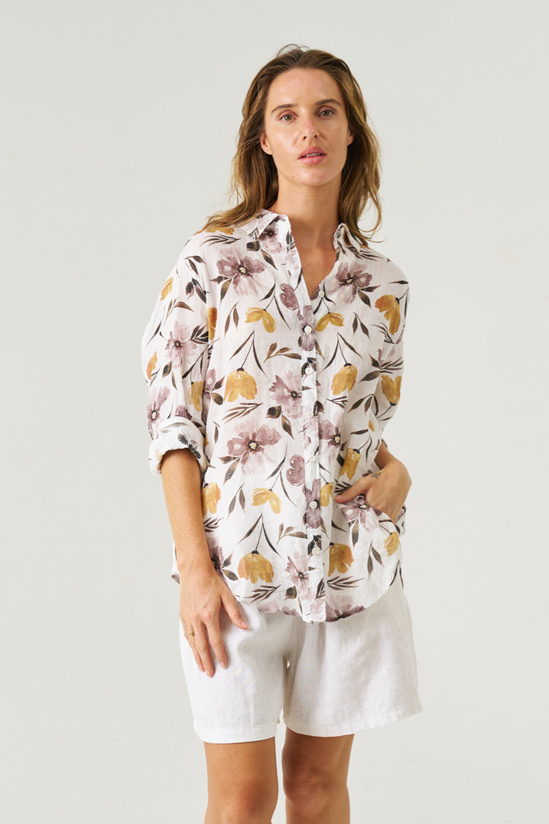 Autumn Linen Shirt Tops Worthier S/M(8-12)