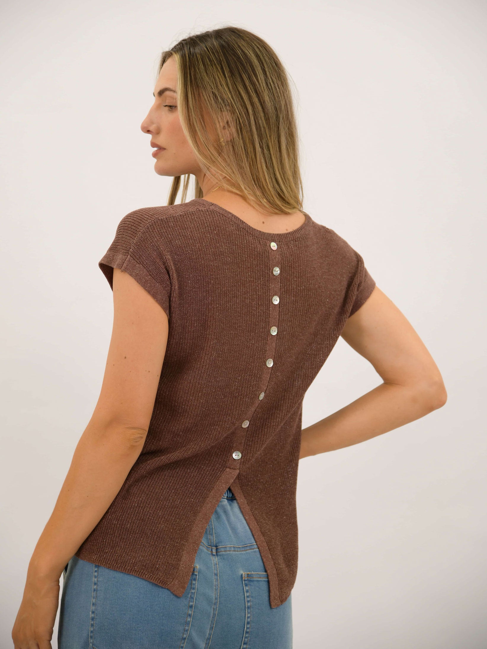 Sunday Linen Cotton Top Chocolate Tops Worthier