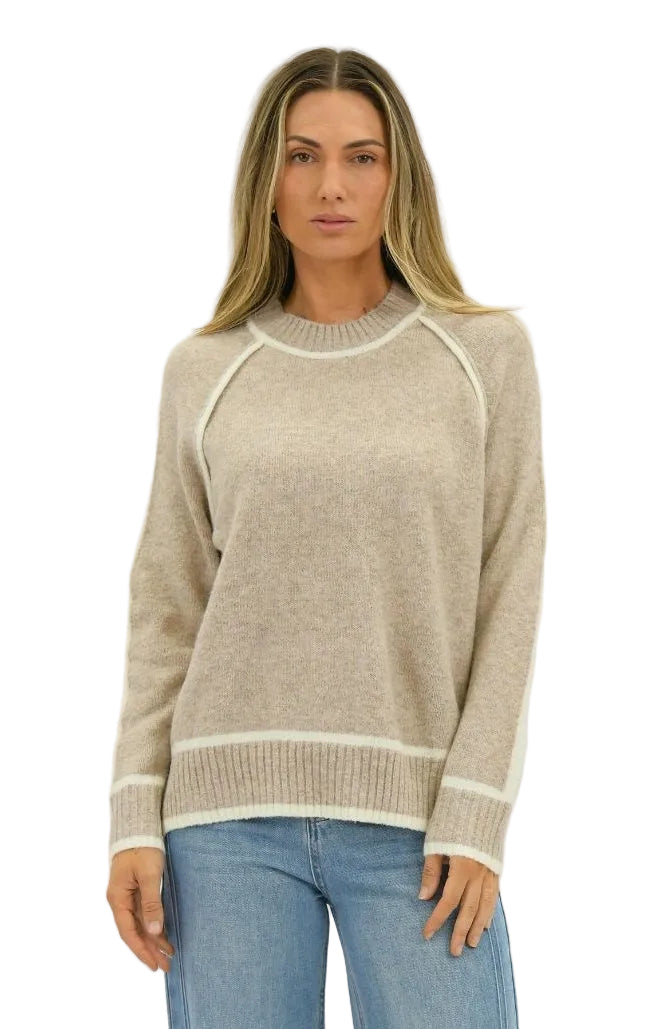 Oliver Wool Blent Knit Beige Tops Worthier S/M(8-10)
