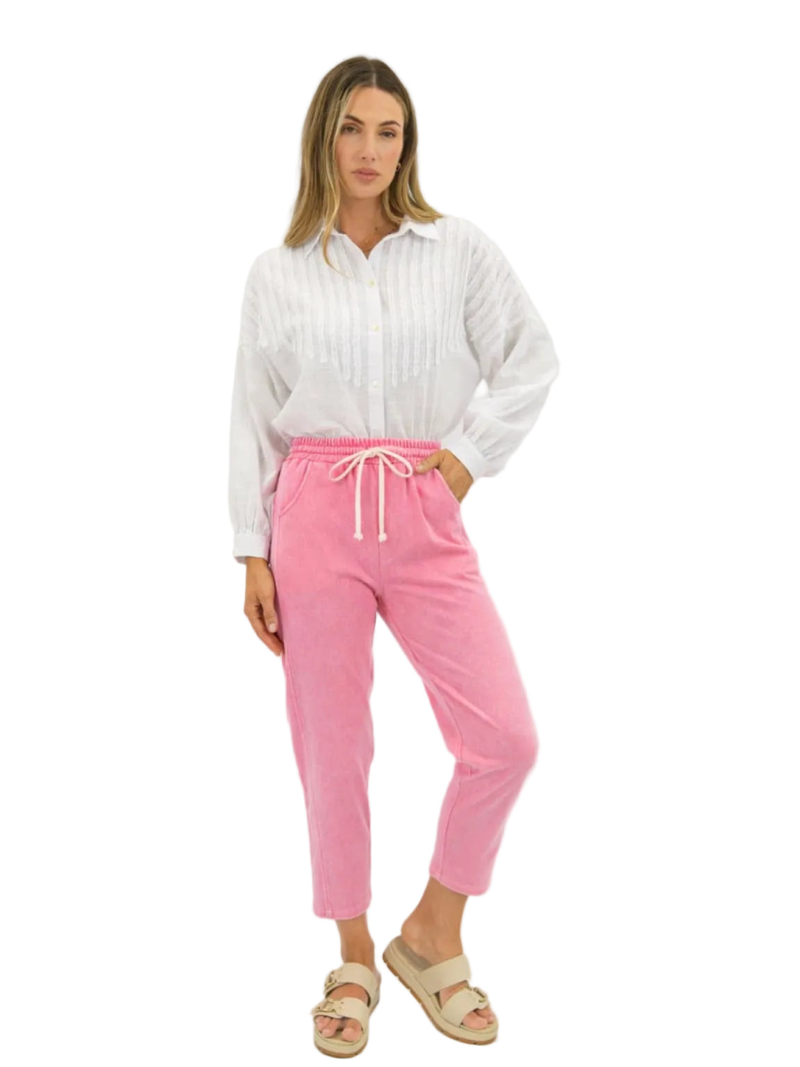 Veda Wash Joggers Pink Bottoms Worthier S/M(8-10)