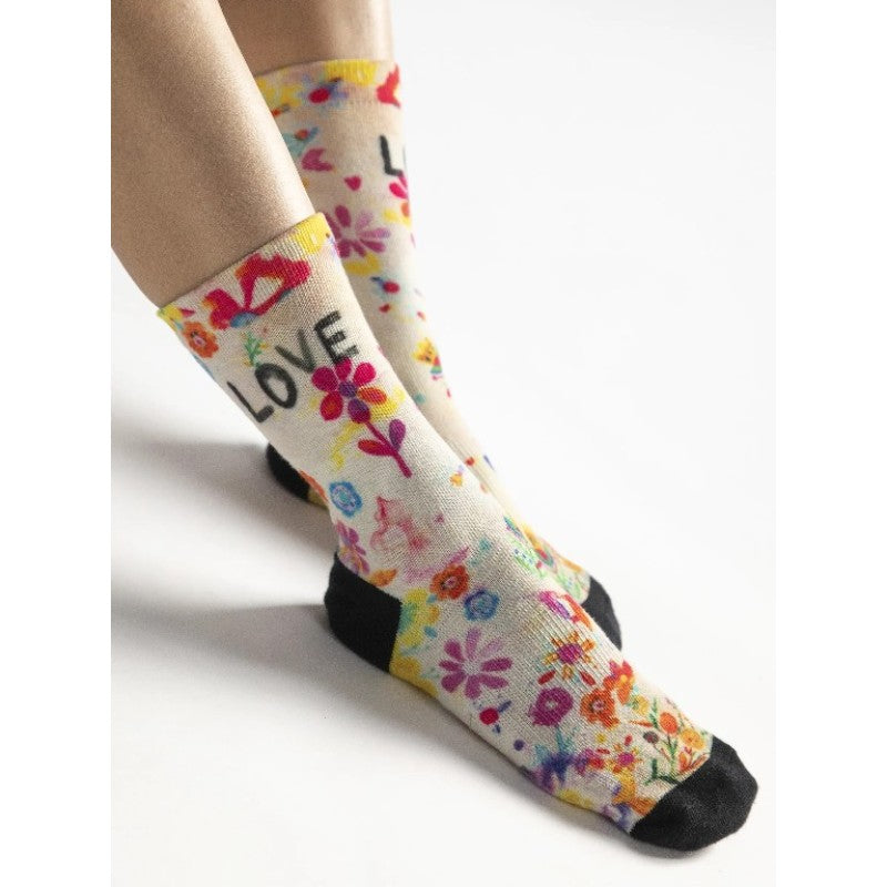 Weekend Socks Set Cream Love Socks Natural Life