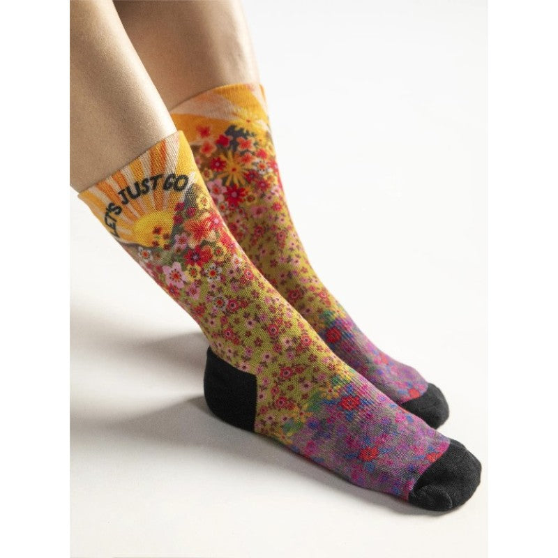 Weekend Socks Set Olive Pink Bloom Let Socks Natural Life