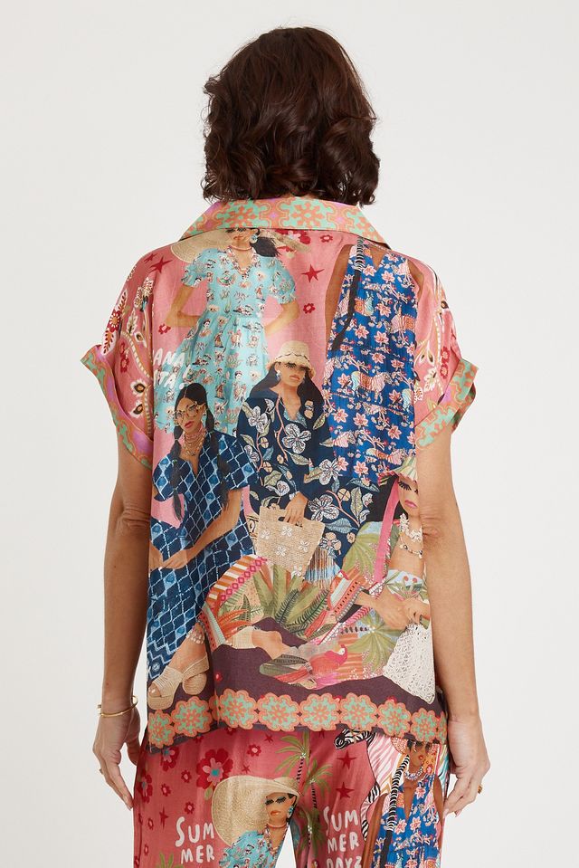 Fiesta Shirt Print Tops Lula Soul