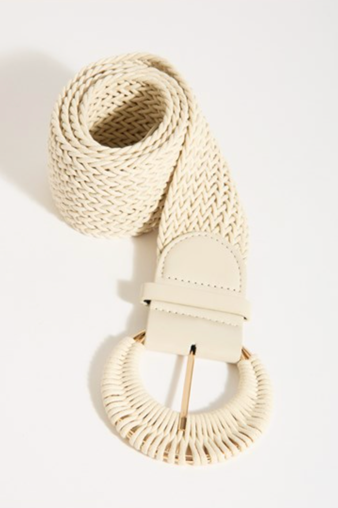 Plaited Cord Covered Buckle Belt Stone Belts Adorne