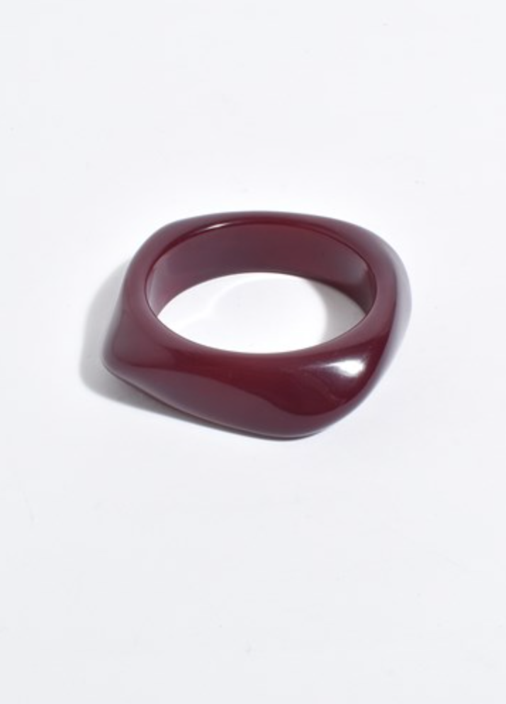 Resin Stacking Bangles Burgundy Bracelets and Bangles Adorne