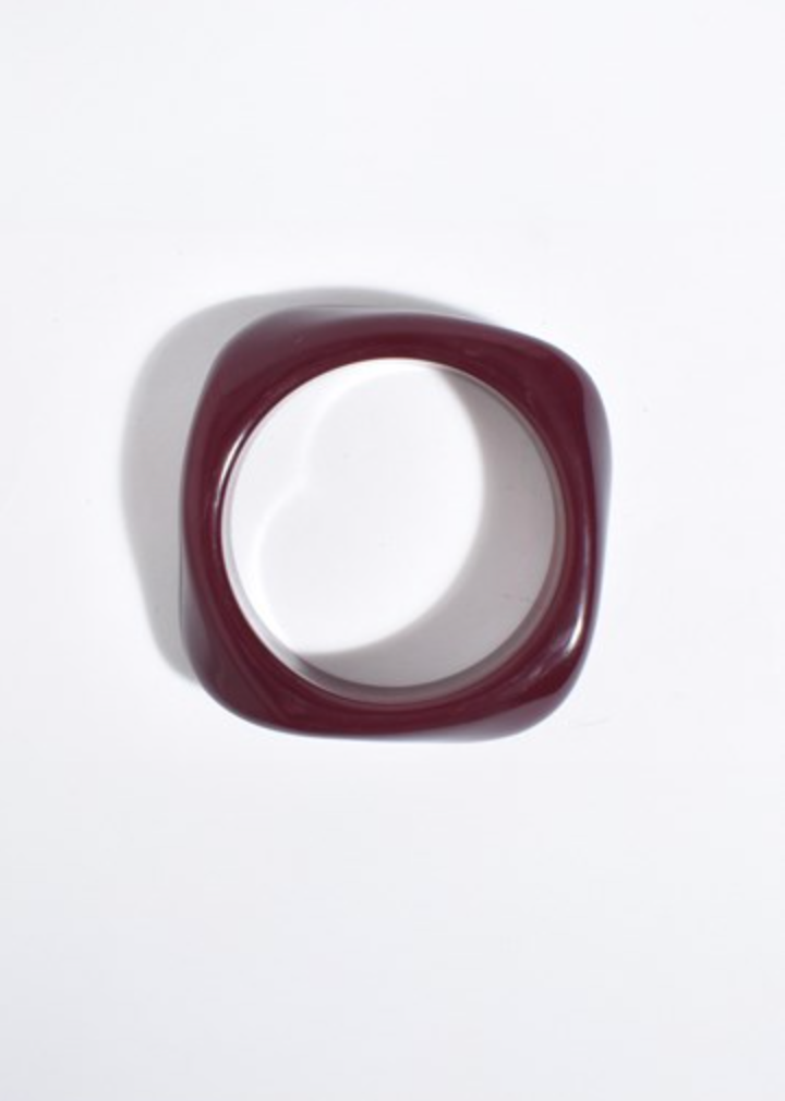 Resin Stacking Bangles Burgundy Bracelets and Bangles Adorne