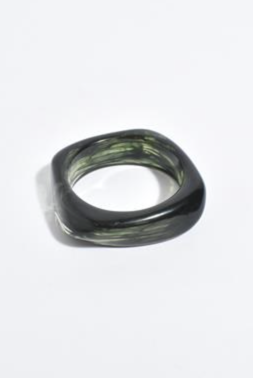 Resin Stacking Bangles Dark Green Bracelets and Bangles Adorne