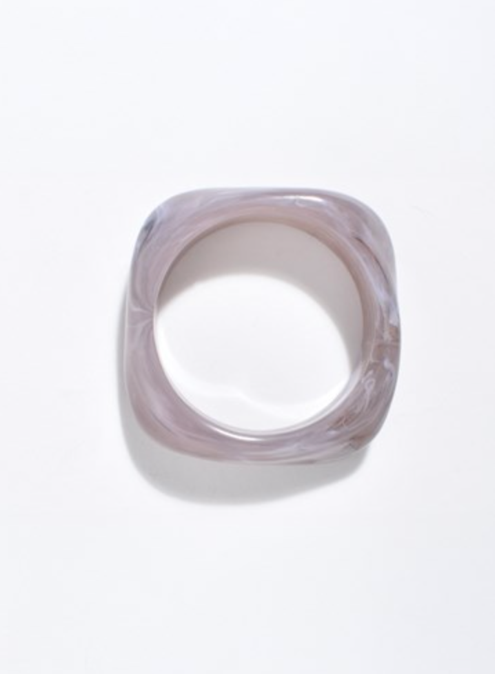 Resin Stacking Bangles Grey Bracelets and Bangles Adorne
