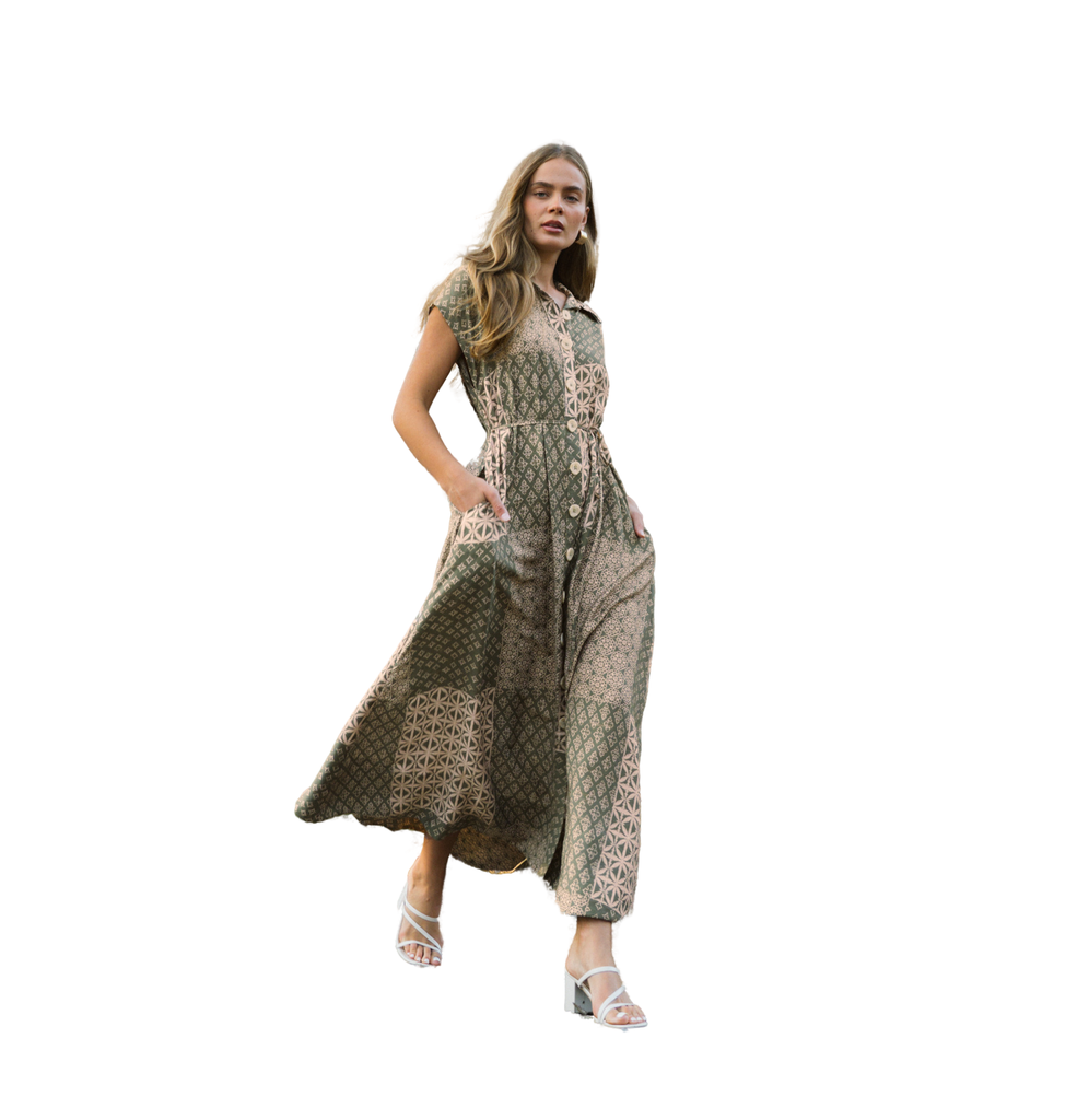 White Closet Batik Dress Sets White Closet