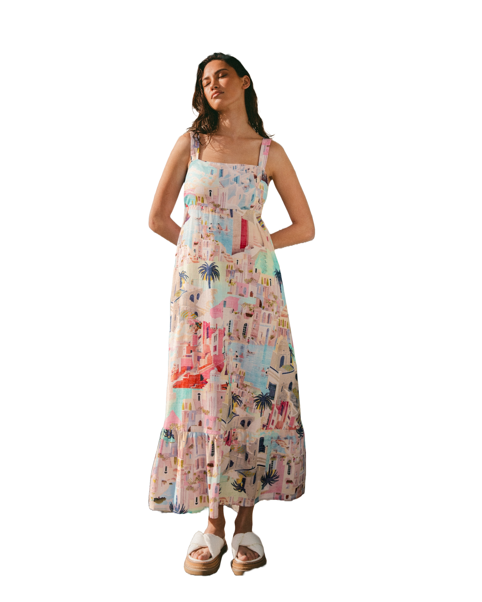 White Closet Maxi Sunny Santorini Dresses White Closet