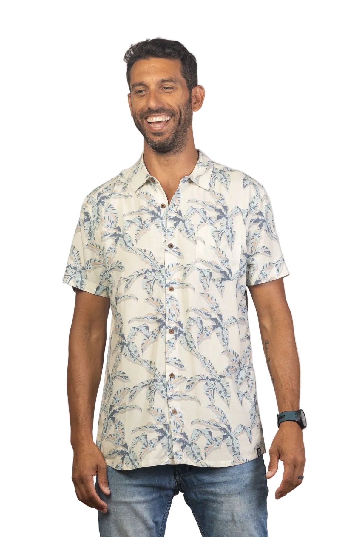Balmy Palm Mens Shirt Mens Tops Skumi