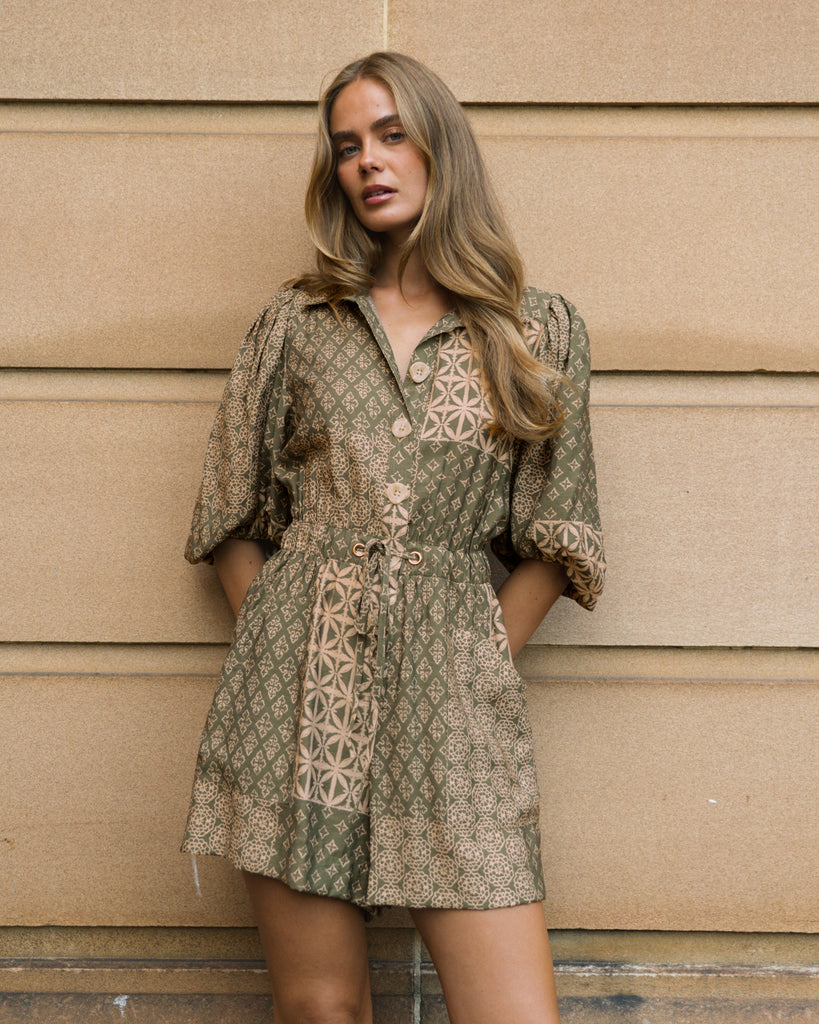 White Closet Batik Playsuit Sets White Closet S(8)