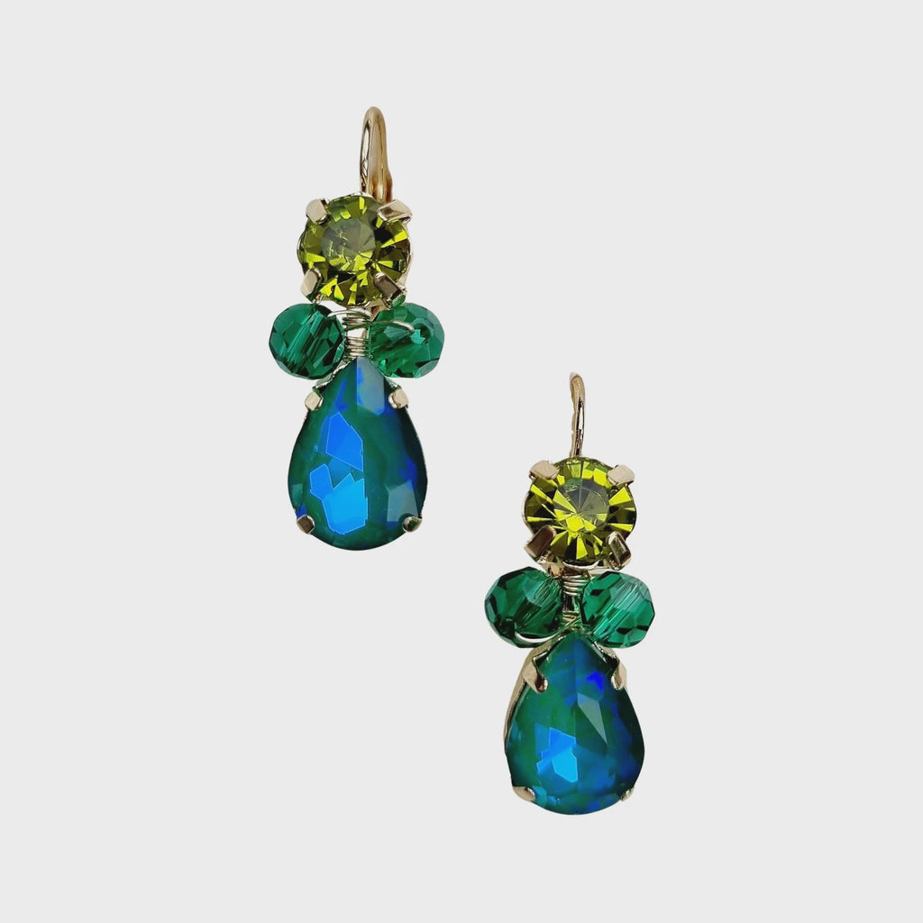 Whitney Gem Earring Green Earrings Zoda   