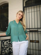 Aurora Top Emerald Green Tops Worthier   