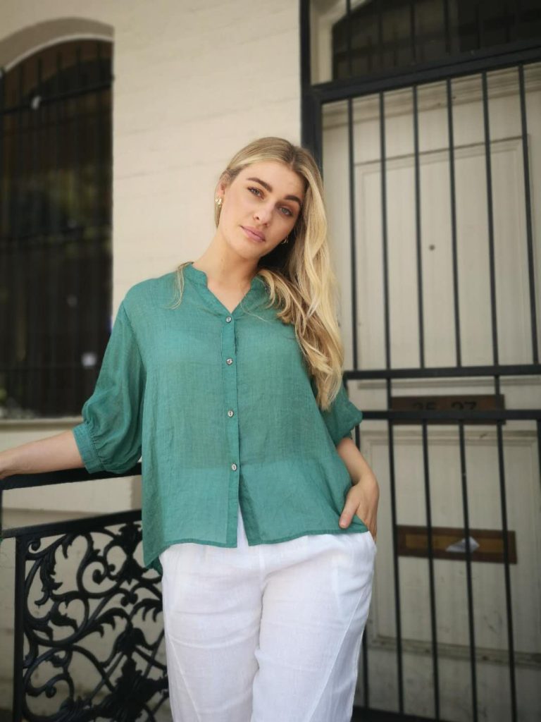 Aurora Top Emerald Green Tops Worthier   