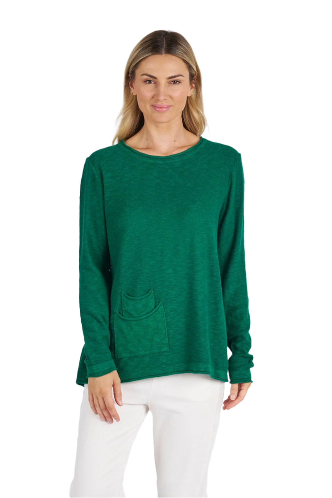 Worthier Paloma Top Emerald Green Tops Worthier