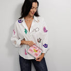 Zoda Embroidery Shirts White Cowgirl Tops Zoda