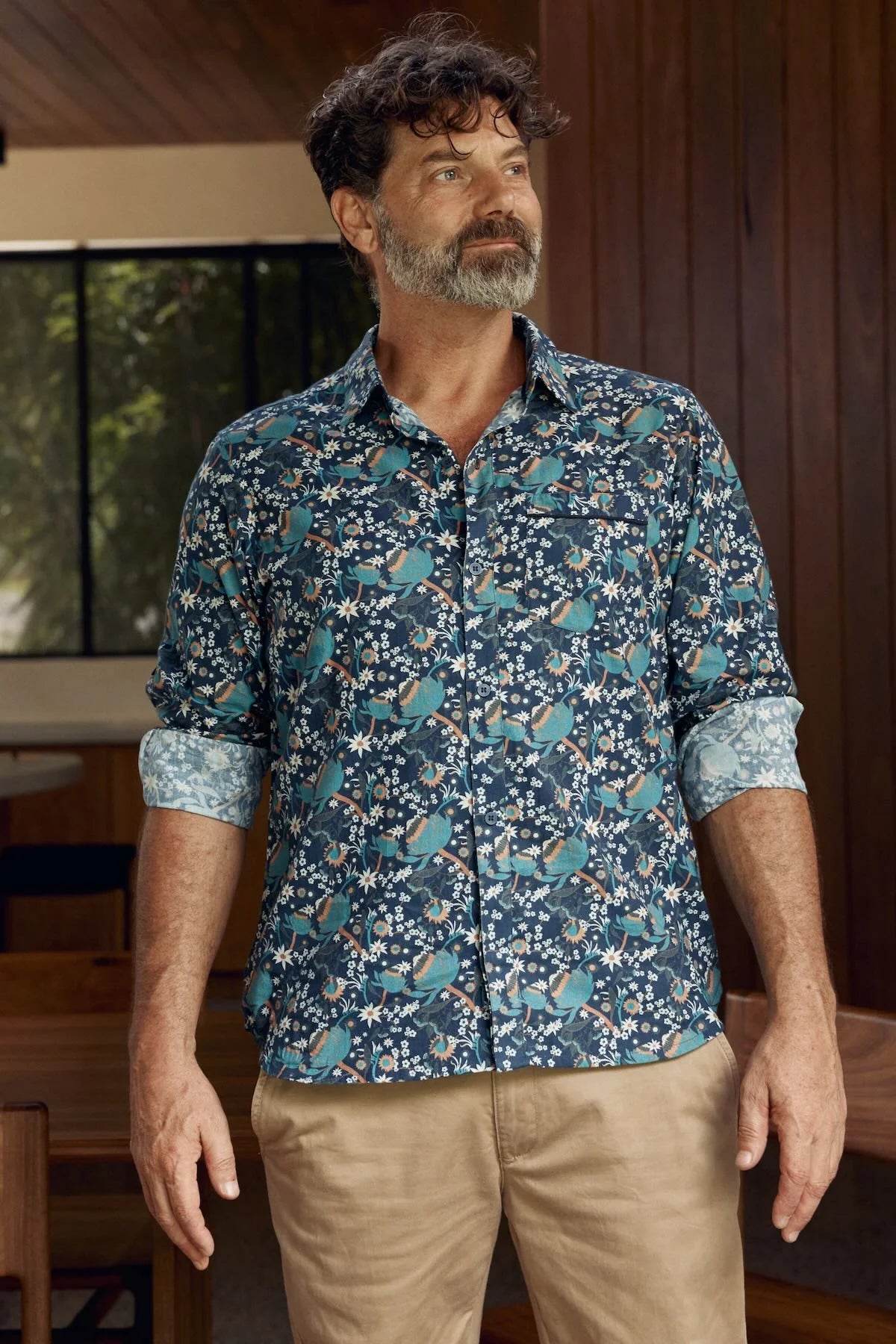 Men's Long Sleeve Waratah Mens Tops MahaShe
