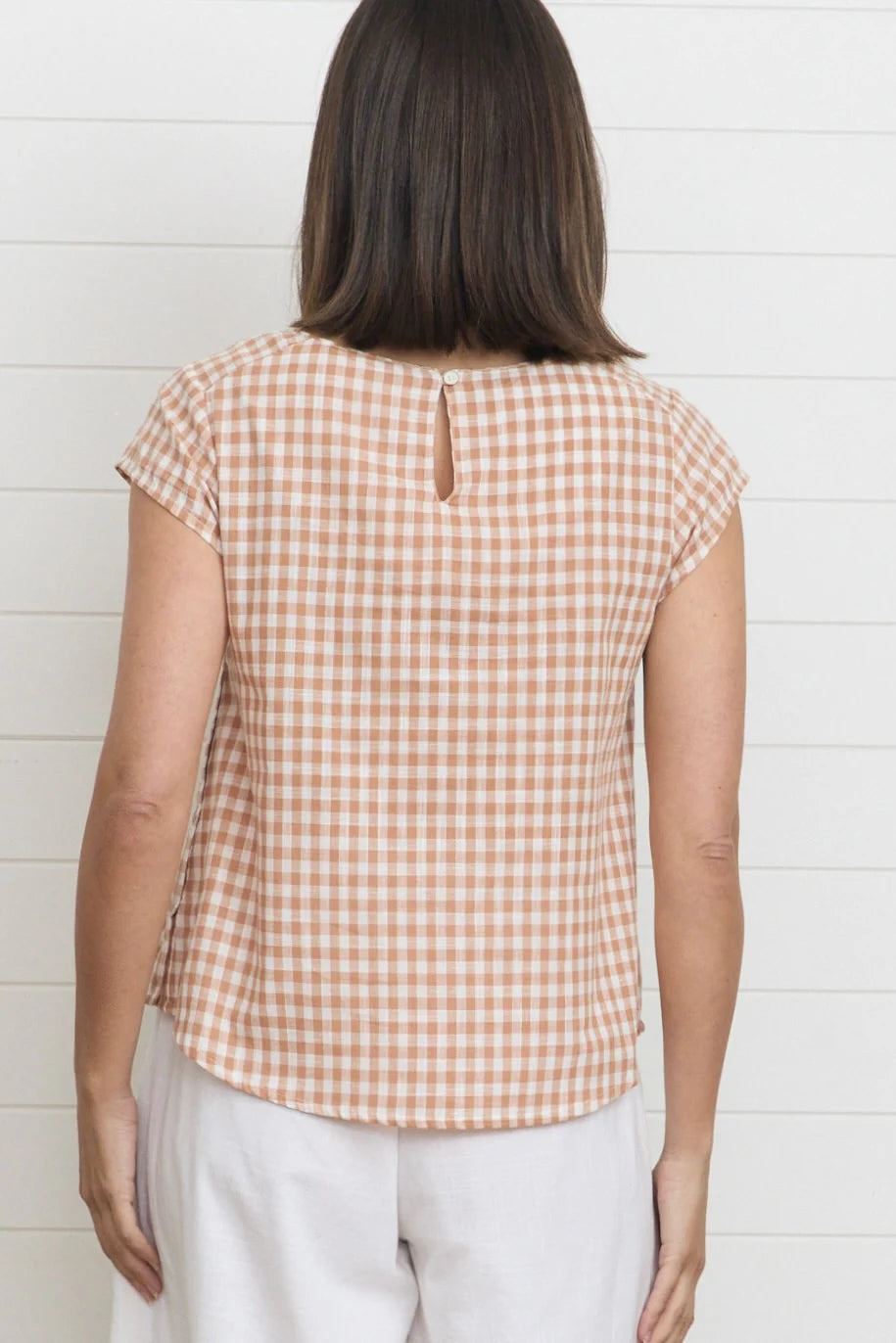 Remi Top Ginger Gingham Tops MahaShe