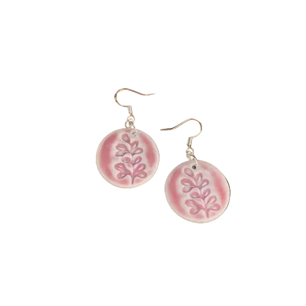 Bride Porcelain Earrings Pink Earrings Wolf and Clay