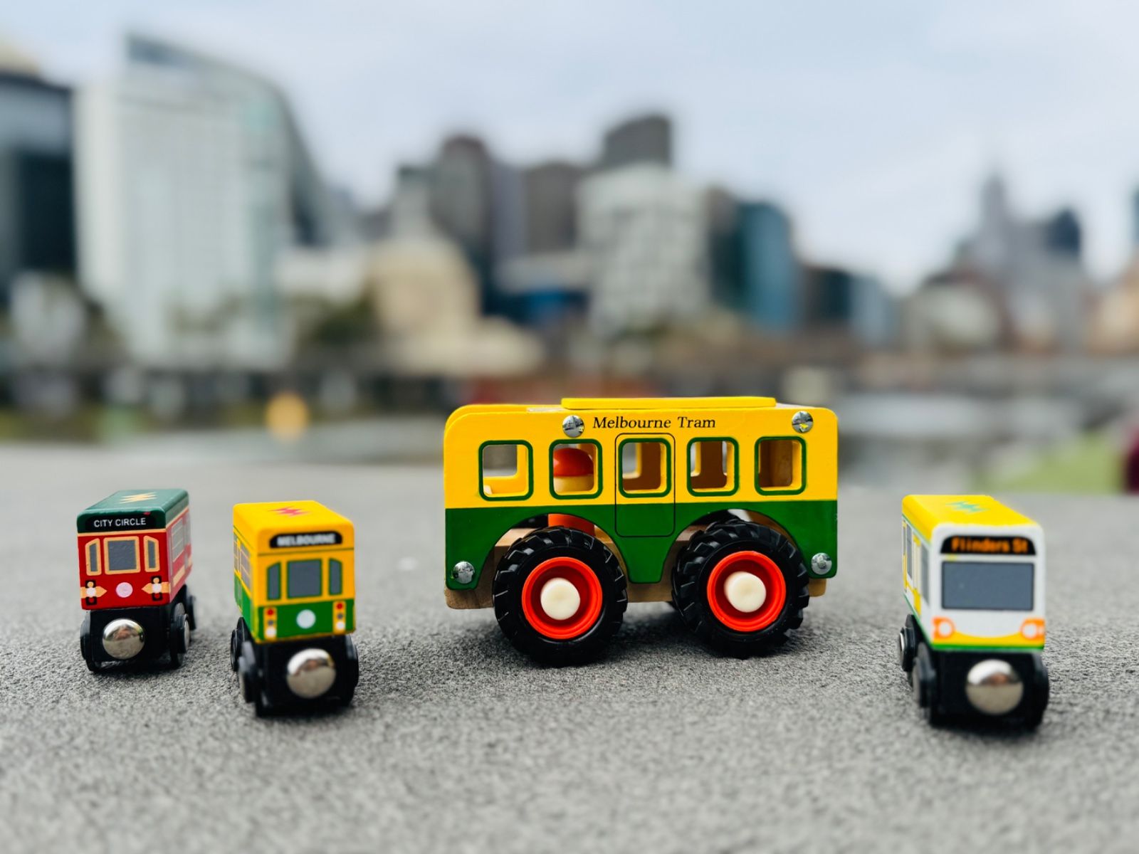 Wooden Magnetic Melbourne Tram Set Gifts and Accessories ToysLink