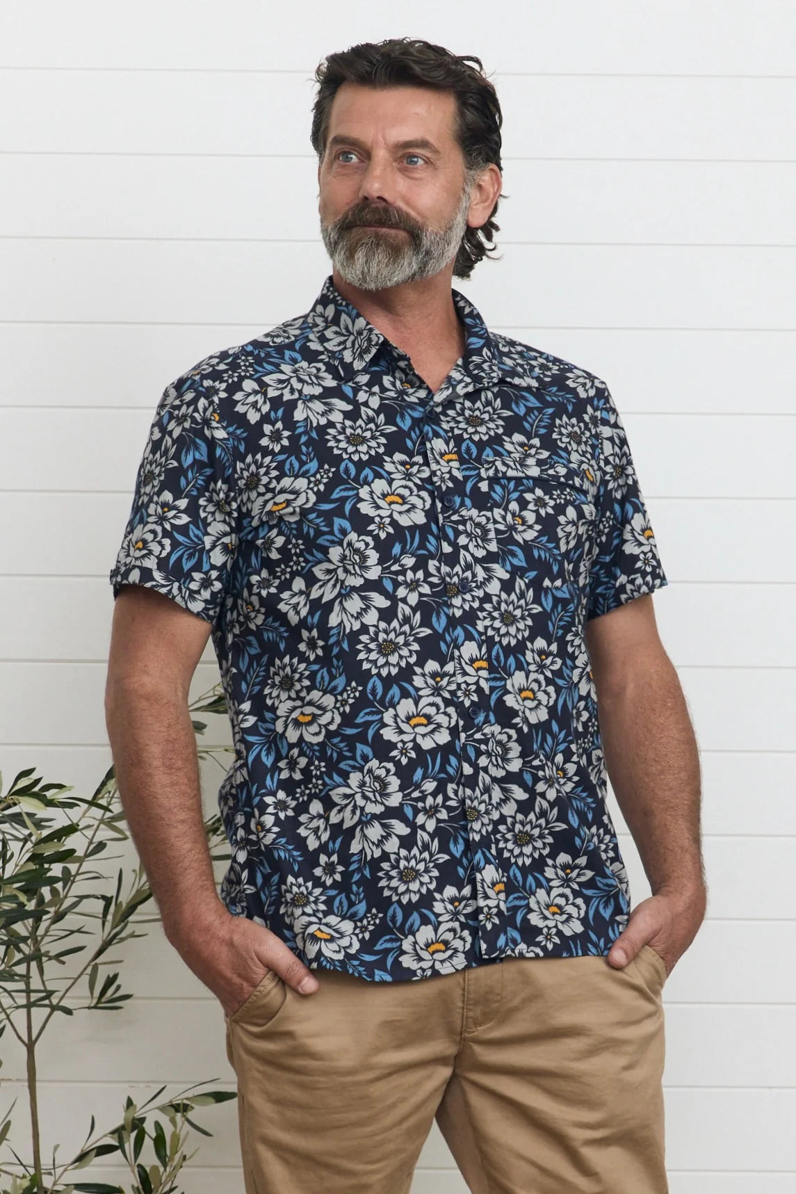 Mens Shirt Camellia Mens Tops MahaShe