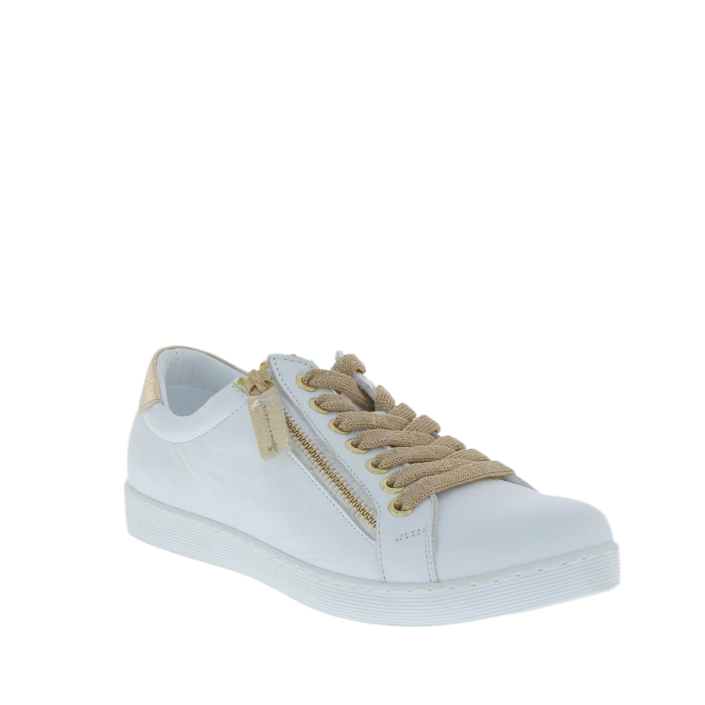 Token Leather Shoe White/Gold Shoes Rilassare   