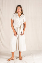 Baker Linen Shirt Natural Tops Valeria Label   