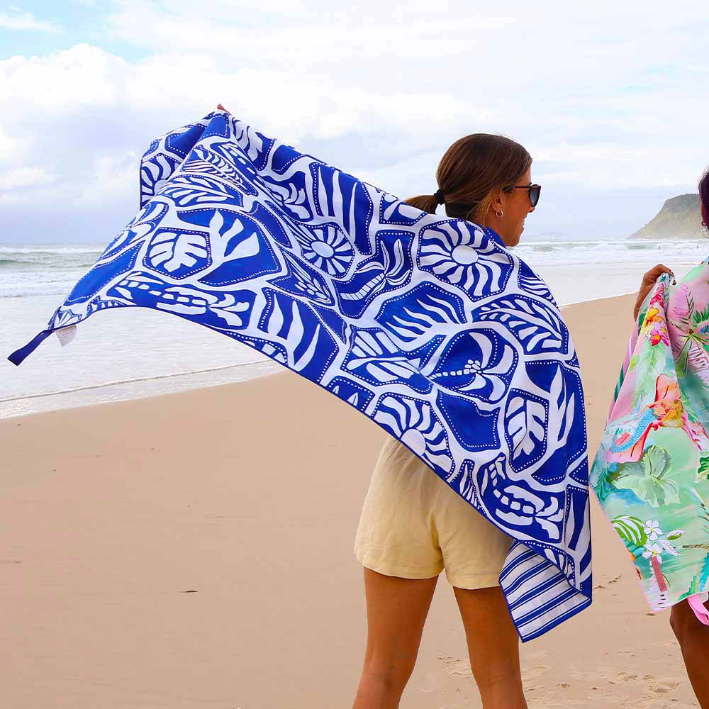 Sand Free Towel Blue Oasis Bath Annabel Trends