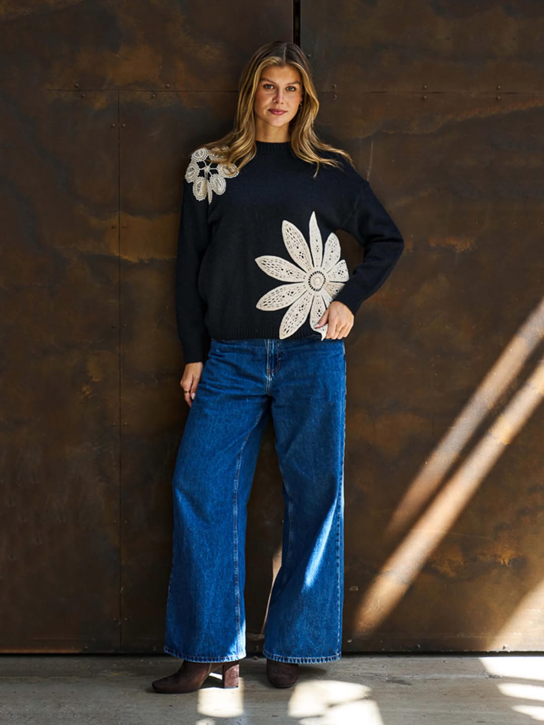 Fernandez Knit Top Black Tops Boho