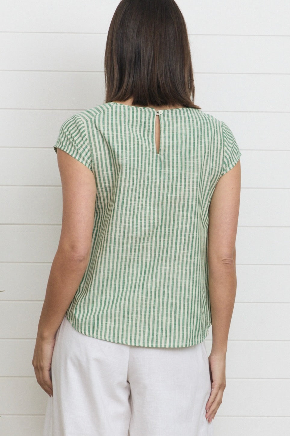 Remi Top Green Stripe Tops MahaShe