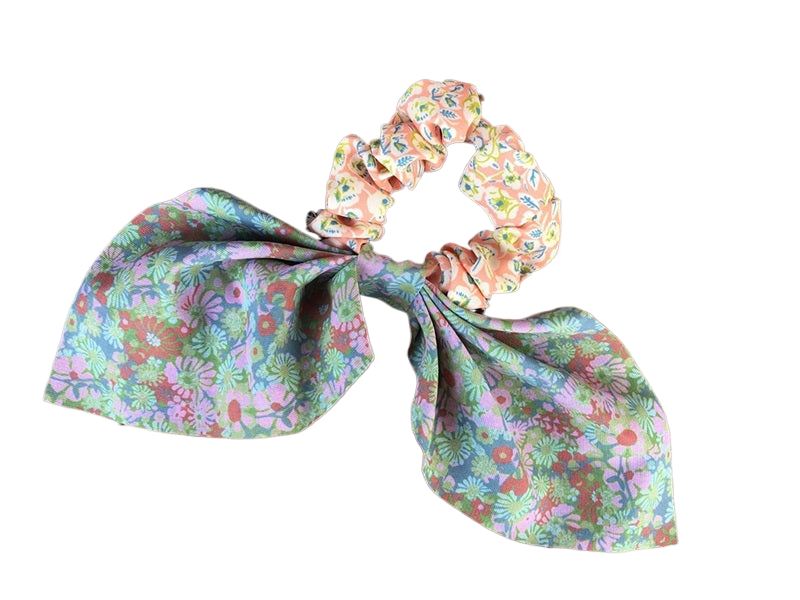 Natural Life Mixed Print Tie Scrunchie Olive Gifts and Accessories Natural Life   