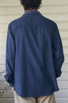 Corduroy Long Sleeve Mens Shirt Ocean Mens Tops MahaShe