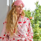 Bath Robe Cosy Luxe Velvet Cherry Body Annabel Trends