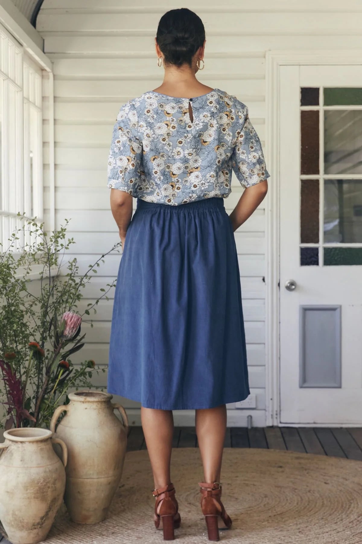 Tilly Skirt Corduroy Ocean Skirts MahaShe