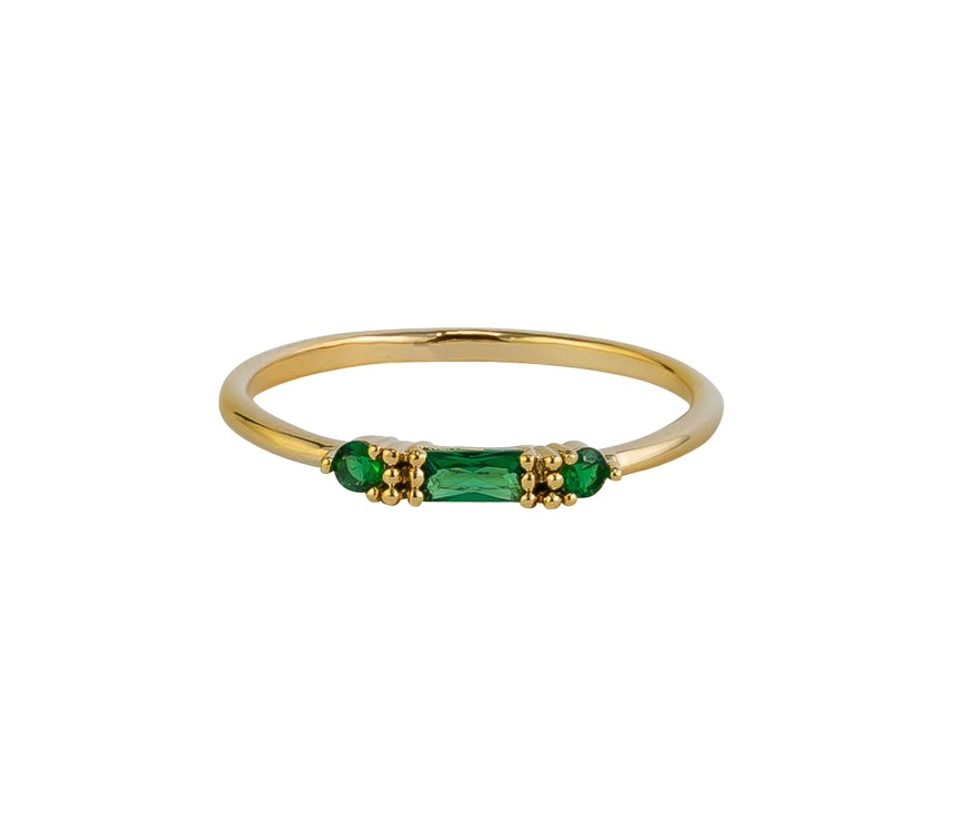 Emerald Baguette Ring Rings Tiger Tree